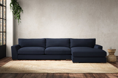 Canapé méridienne Guddu Grand Right Hand Chair - Lin indigo Brera