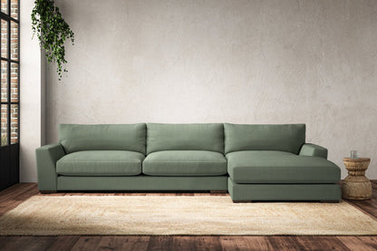 Canapé méridienne Guddu Grand Right Hand Chair - Brera Linen Jade