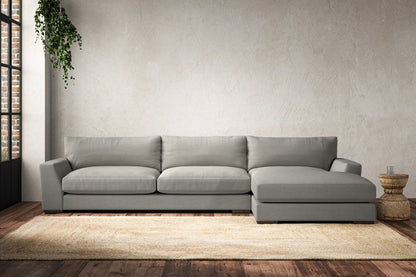 Guddu Grand Canapé Méridienne Droite - Brera Lin Fumé