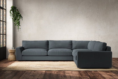 Canapé d'angle droit Guddu Grand - Lin Brera Crépuscule