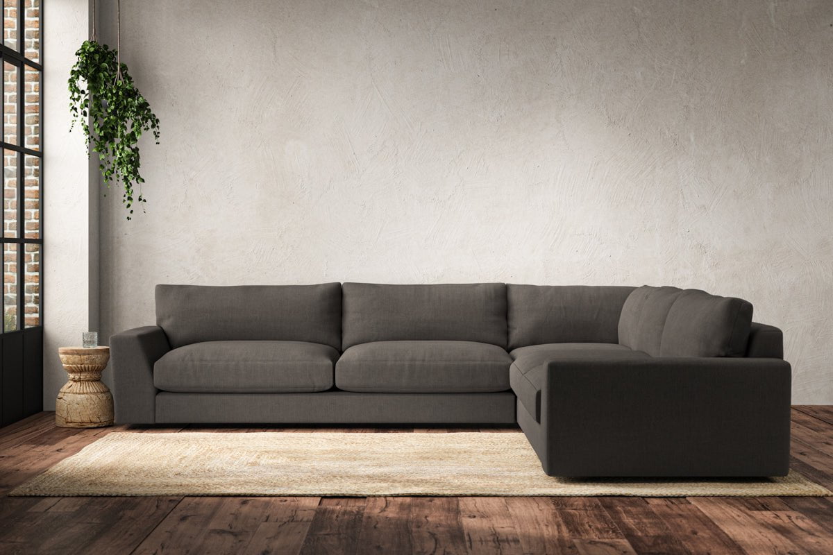 Canapé d'angle droit Guddu Grand - Brera Linen Granite