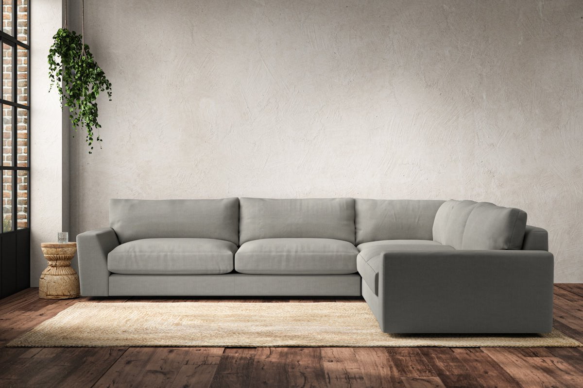 Canapé d'angle droit Guddu Grand - Lin fumé Brera