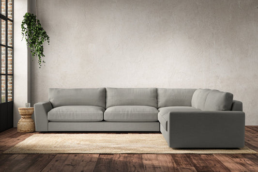 Canapé d'angle droit Guddu Grand - Lin fumé Brera