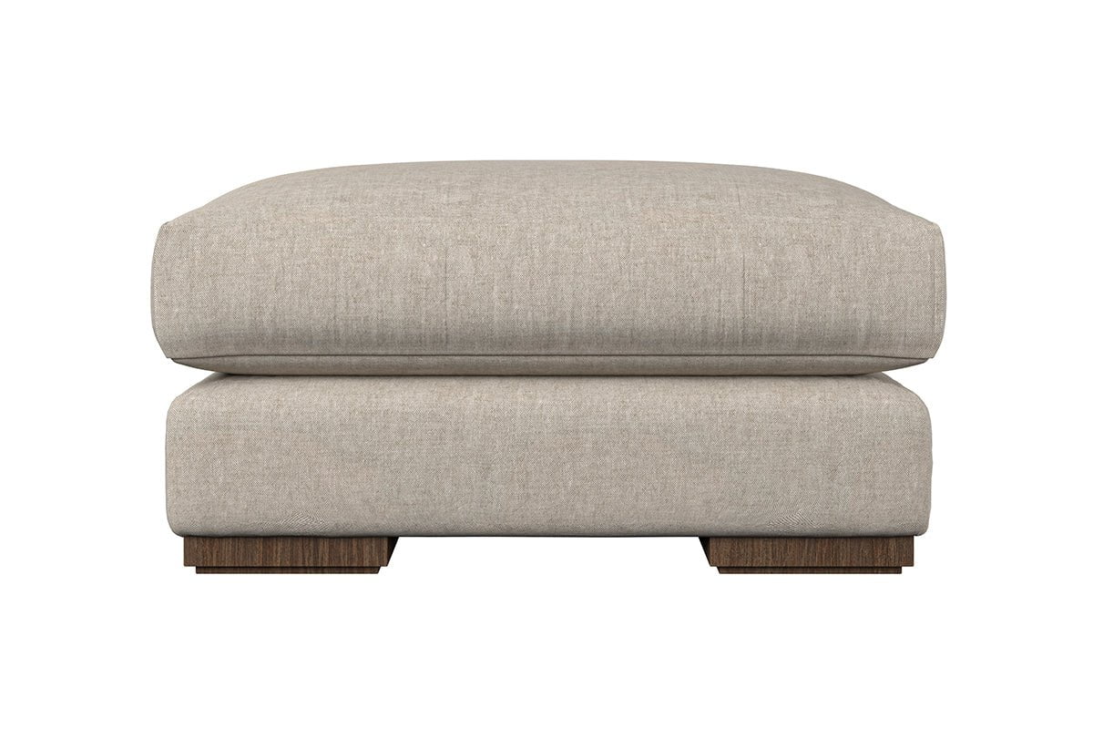 Tabouret Guddu grand format - Brera Linen Pebble