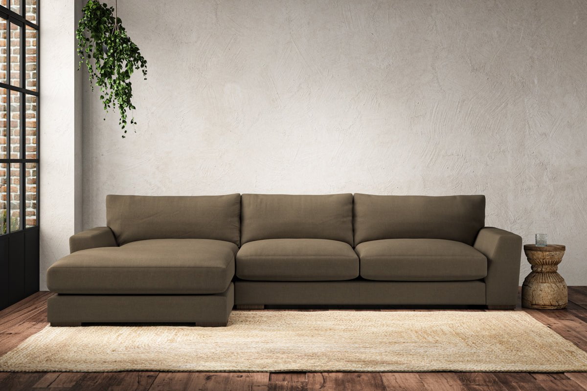 Canapé méridienne gauche Guddu Large - Brera Lin Châtaigne