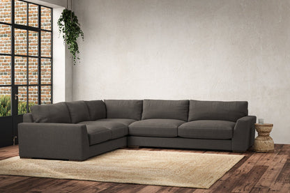 Canapé d'angle gauche Guddu Large - Brera Linen Granite