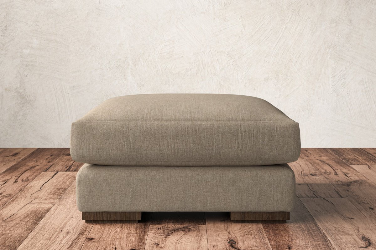 Tabouret Guddu moyen - Brera Linen Pebble