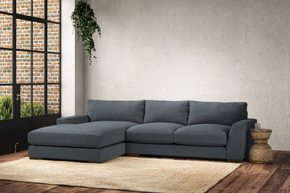 Canapé méridienne Guddu Medium avec accoudoir gauche - Lin Brera Crépuscule