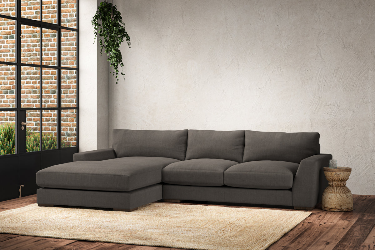 Canapé méridienne moyen gauche Guddu - Brera Lin Granit