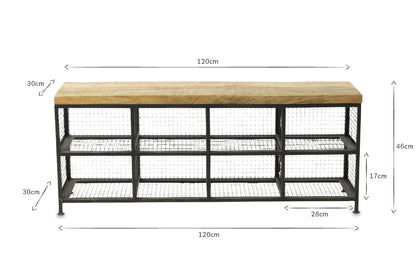 Banc de rangement industriel Hasa