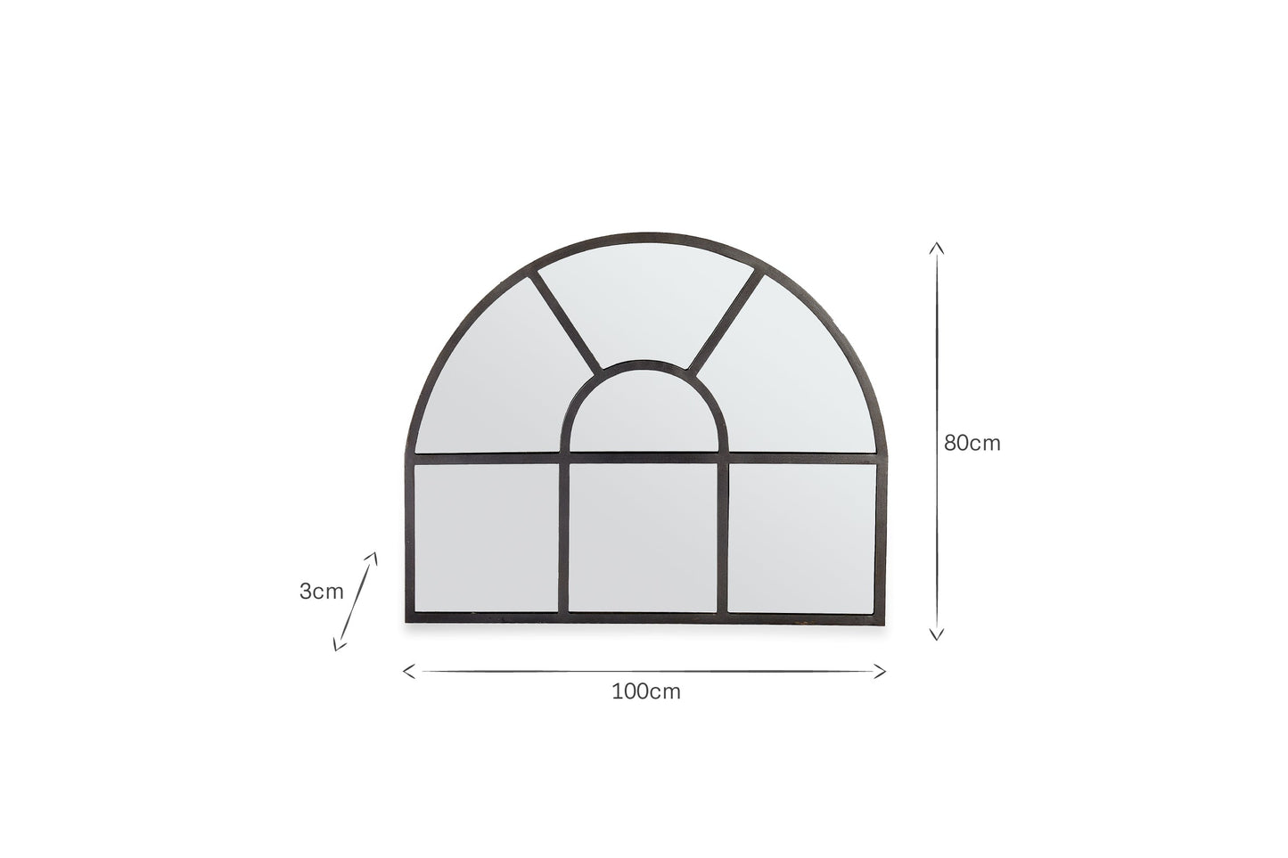 Miroir d'arche Imoma Iron Overmantle