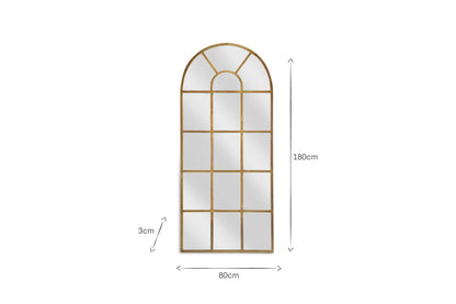Miroir arc pleine longueur Imoma en fer - Laiton