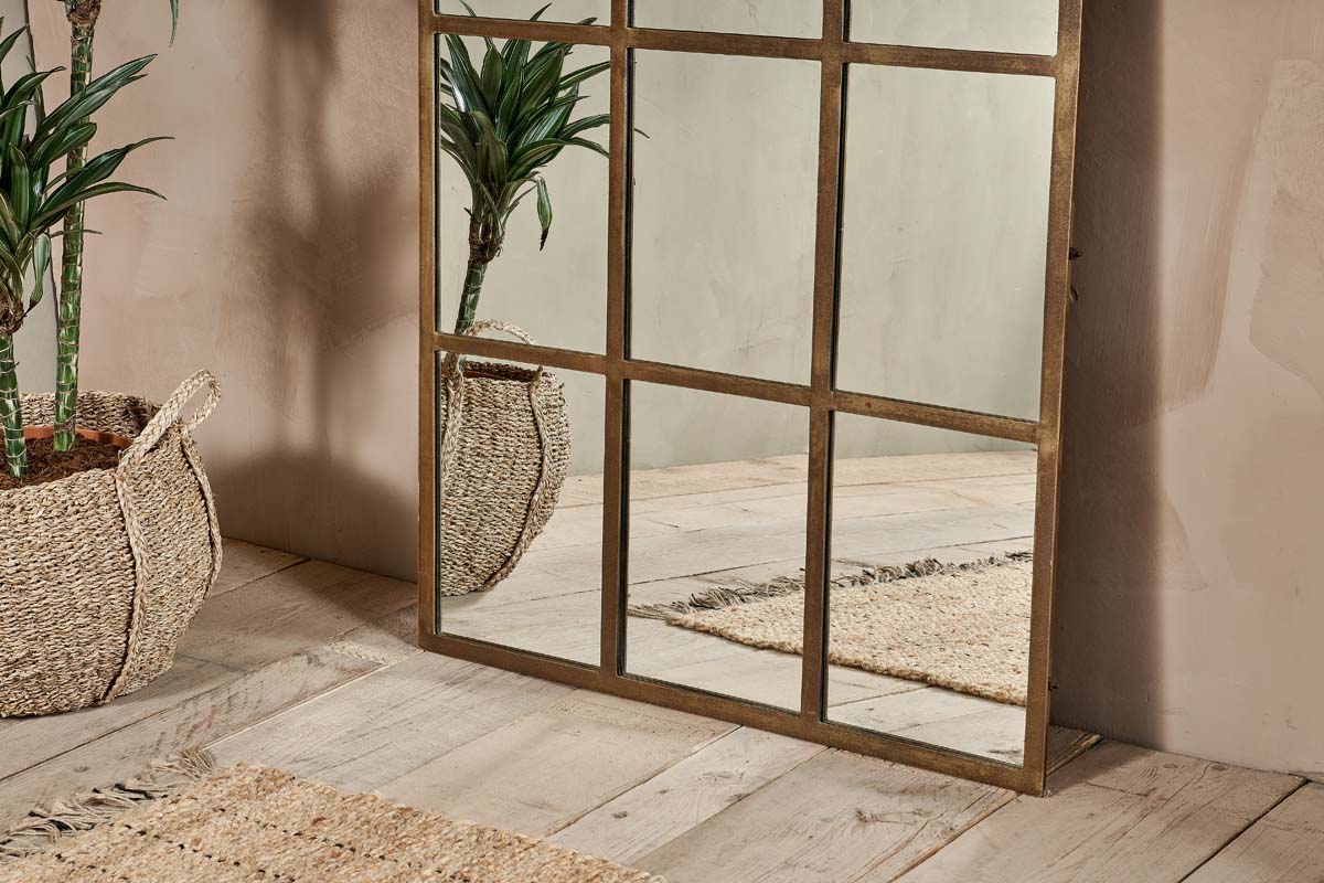 Miroir arc pleine longueur Imoma en fer - Laiton