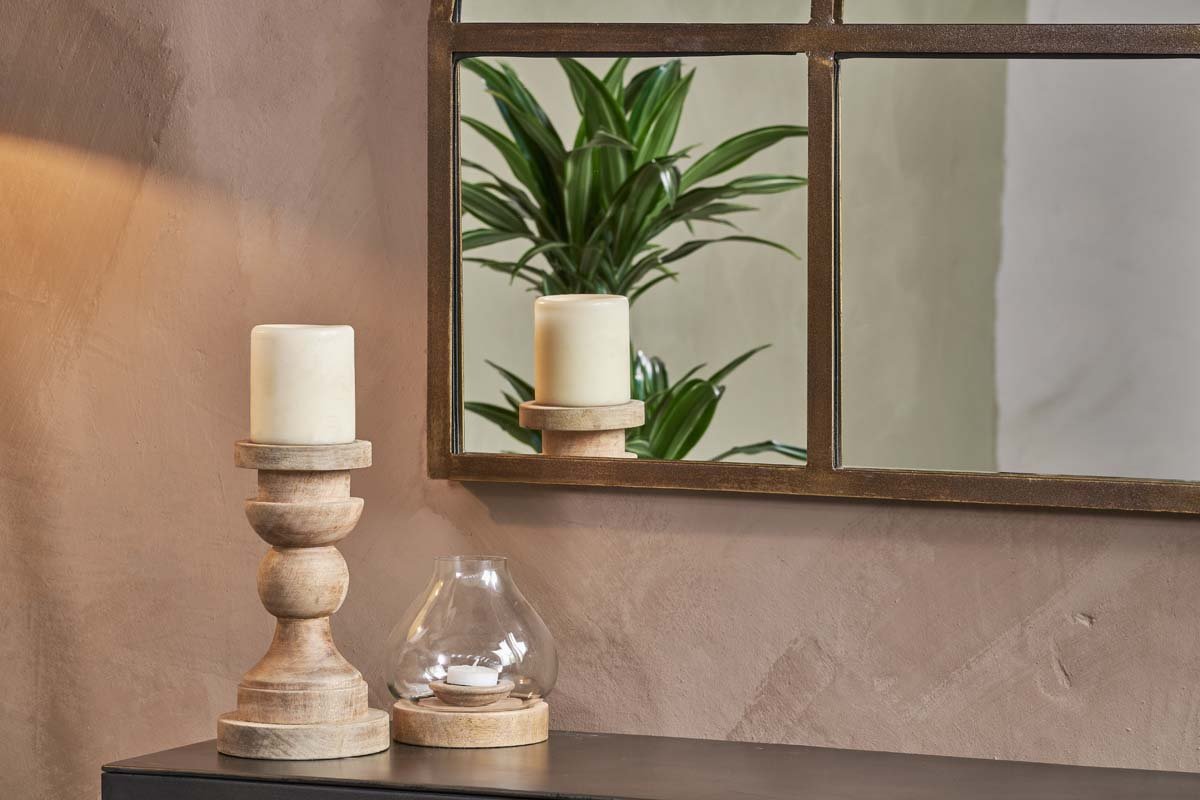 Miroir de cheminée Imoma en fer forgé - Laiton