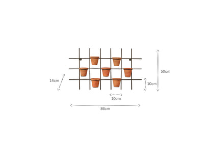 Jardinière murale Jara en terre cuite