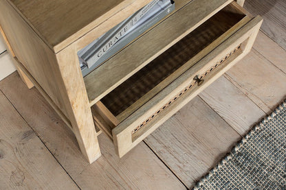 Table de chevet Kanz en bois de manguier