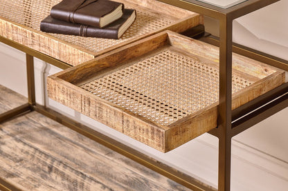 Console d'exposition en fer et bois de manguier de Luzon