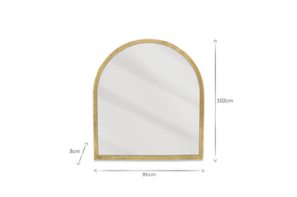 Miroir en arc Murwara - Laiton antique