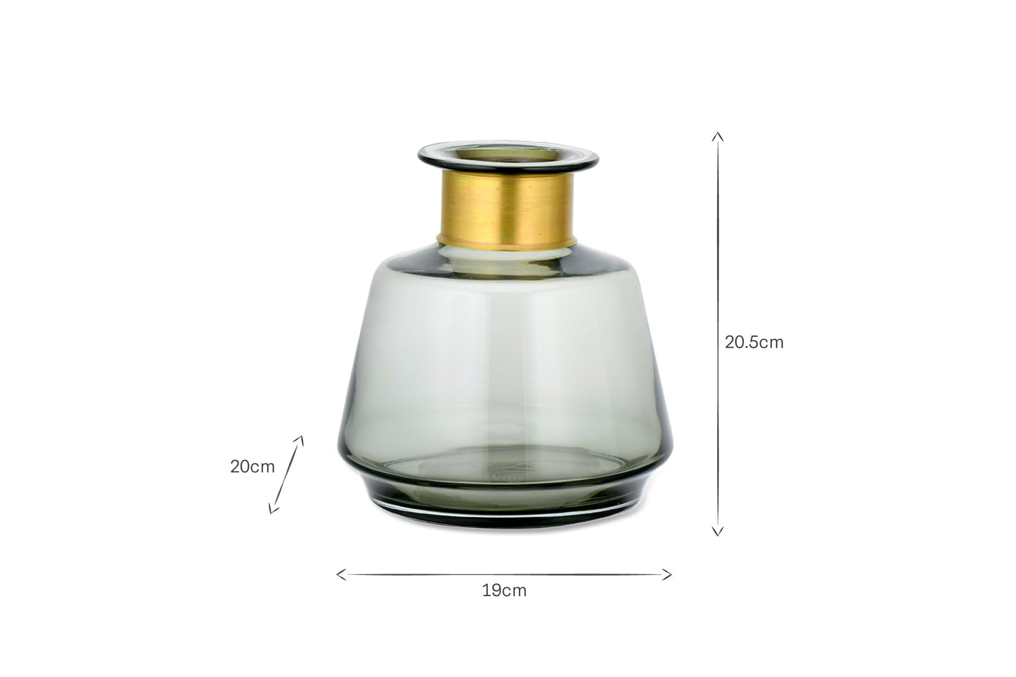 Vase en verre Miza - Fumée