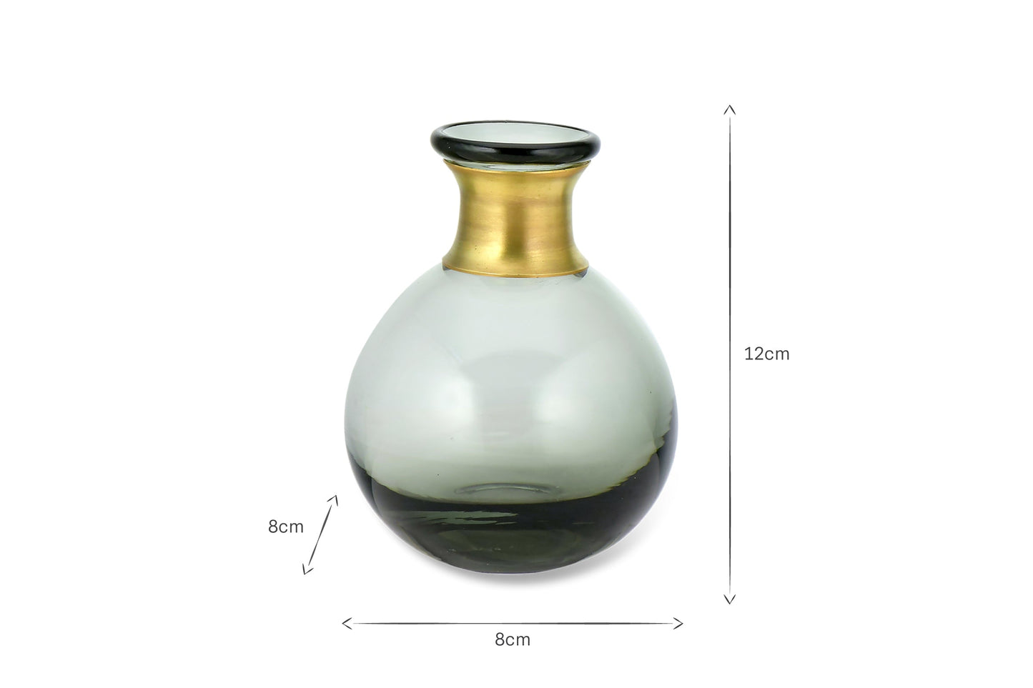 Vase en verre Miza Mini - Fumé