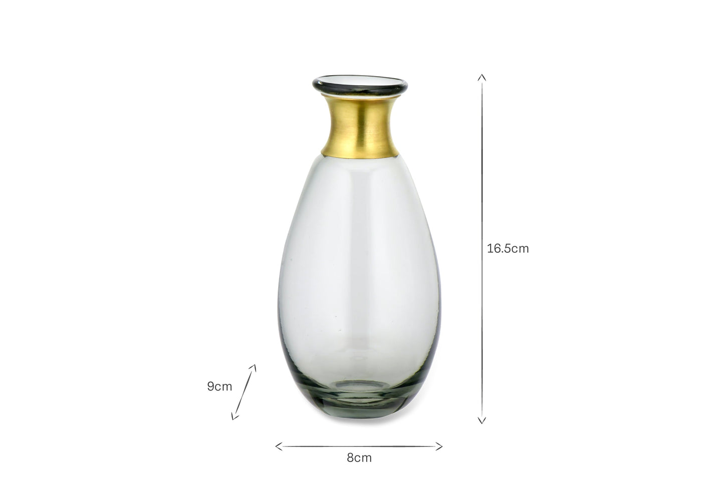 Vase en verre Miza Mini - Fumé