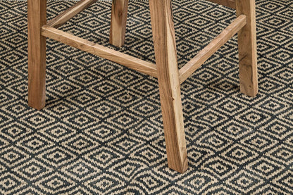Tabouret de bar Madrisana en acacia et rotin