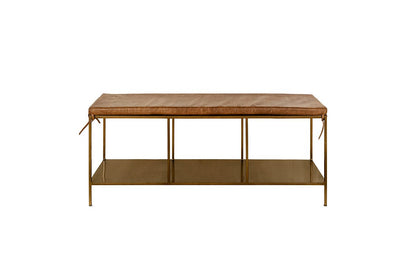 Banc en fer et cuir Mahi