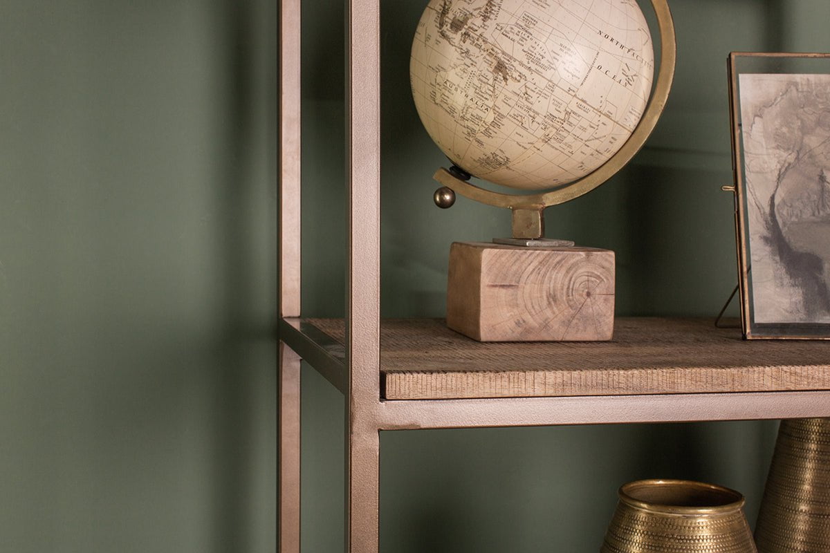 Étagères sur pied Marjori en bois de manguier et fer - Larges