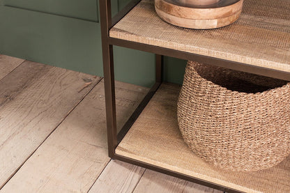 Étagères sur pied Marjori en bois de manguier et fer - Larges