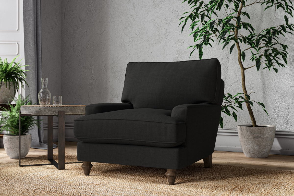 Fauteuil Marri - Lin anthracite Brera
