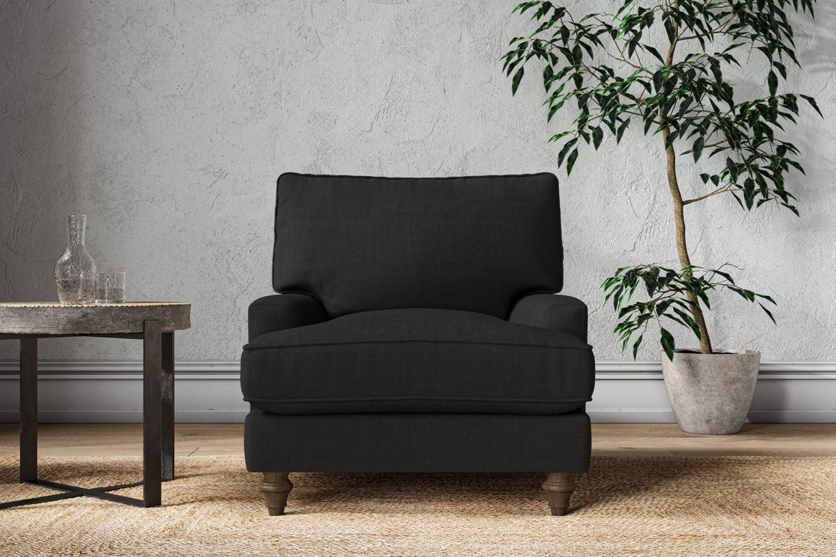 Fauteuil Marri - Lin anthracite Brera