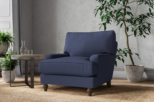 Fauteuil Marri - Coton recyclé bleu marine