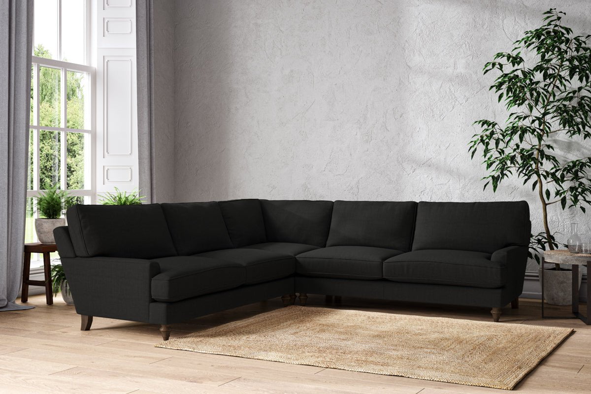 Canapé d'angle Marri Grand - Lin anthracite Brera