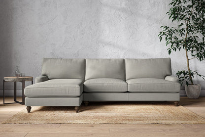 Canapé méridienne Marri Grand, main gauche - Lin Brera fumé