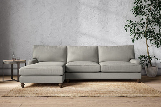 Canapé méridienne Marri Grand, main gauche - Lin Brera fumé