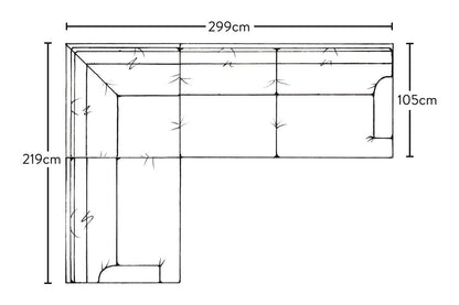 Canapé d'angle gauche Marri Grand - Brera Linen Espresso