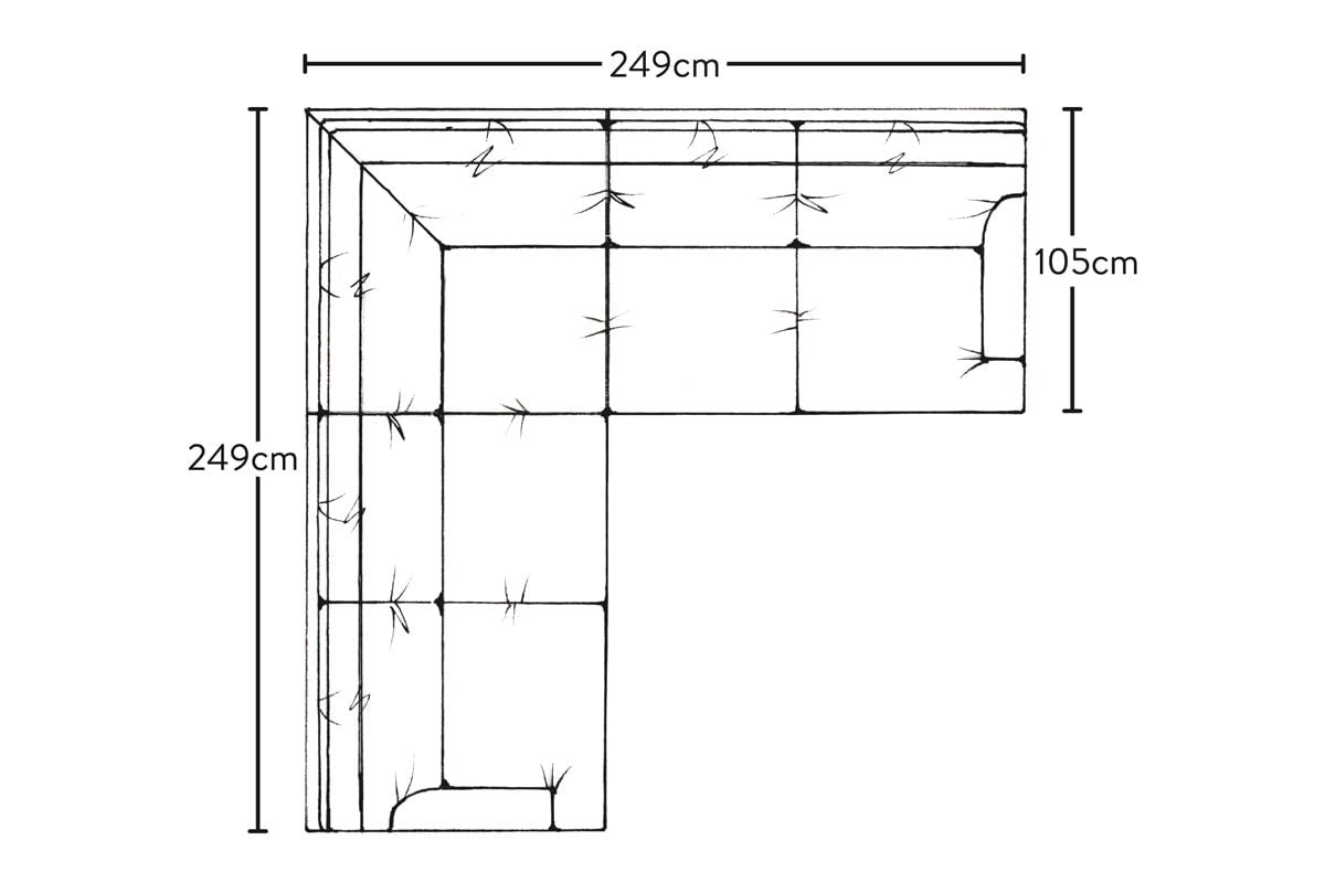 Canapé d'angle Marri grand format - Brera Lin anthracite