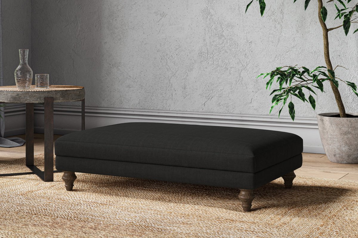 Repose-pieds Marri Large - Brera Lin Charbon