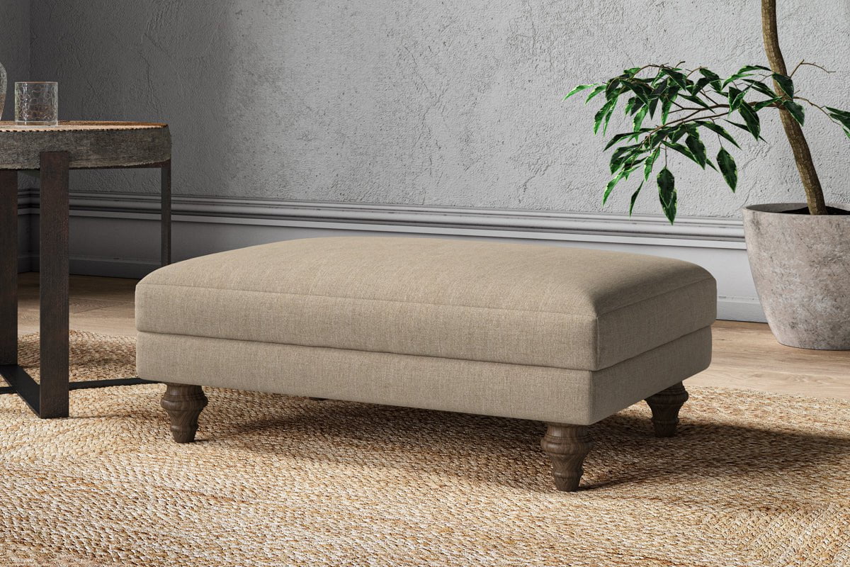 Tabouret Marri moyen - Brera Linen Pebble