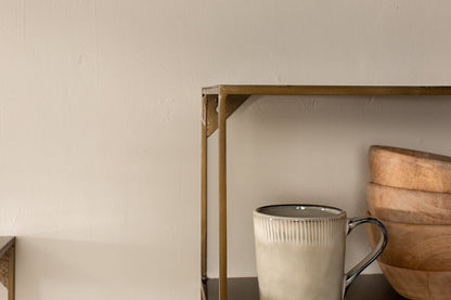 Étagère en fer Meghana avec crochets - Large