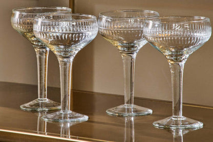 Verres à champagne Mila - Transparents - (Lot de 4)