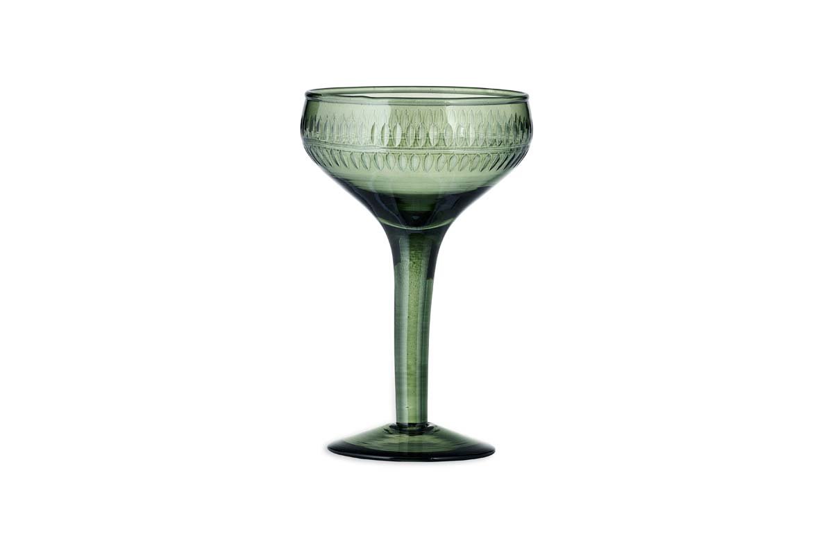 Verres à champagne Mila - Émeraude foncée - (Lot de 4)