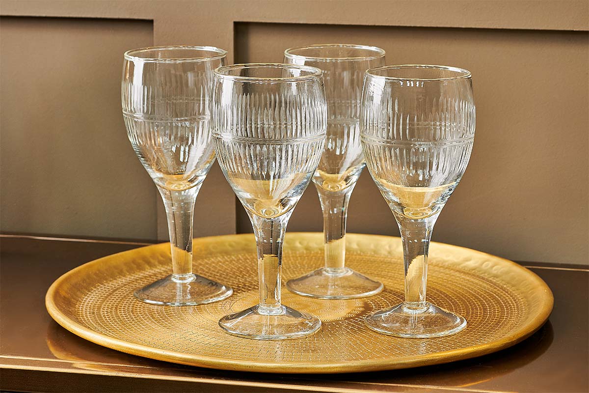 Verres à vin Mila - Transparents (Lot de 4)