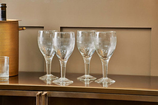 Verres à vin Mila - Transparents (Lot de 4)