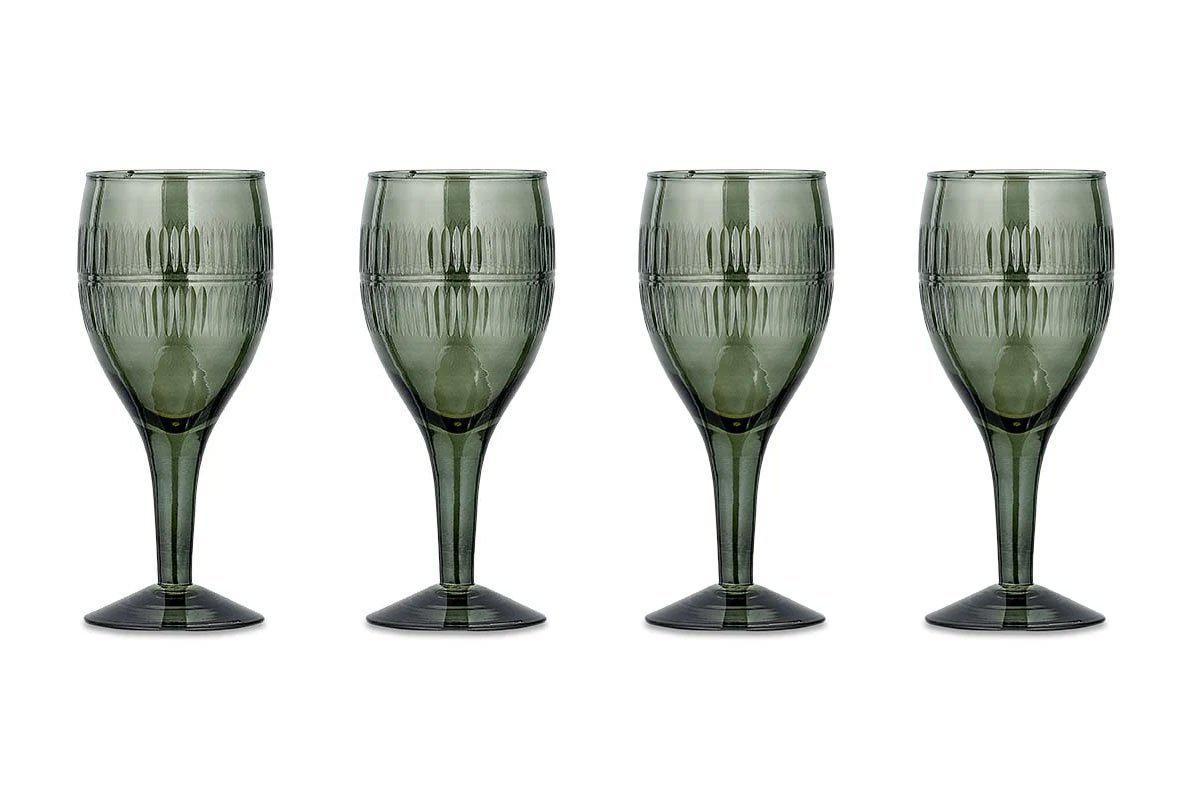 Verre à vin Mila - Émeraude foncée (Lot de 4)