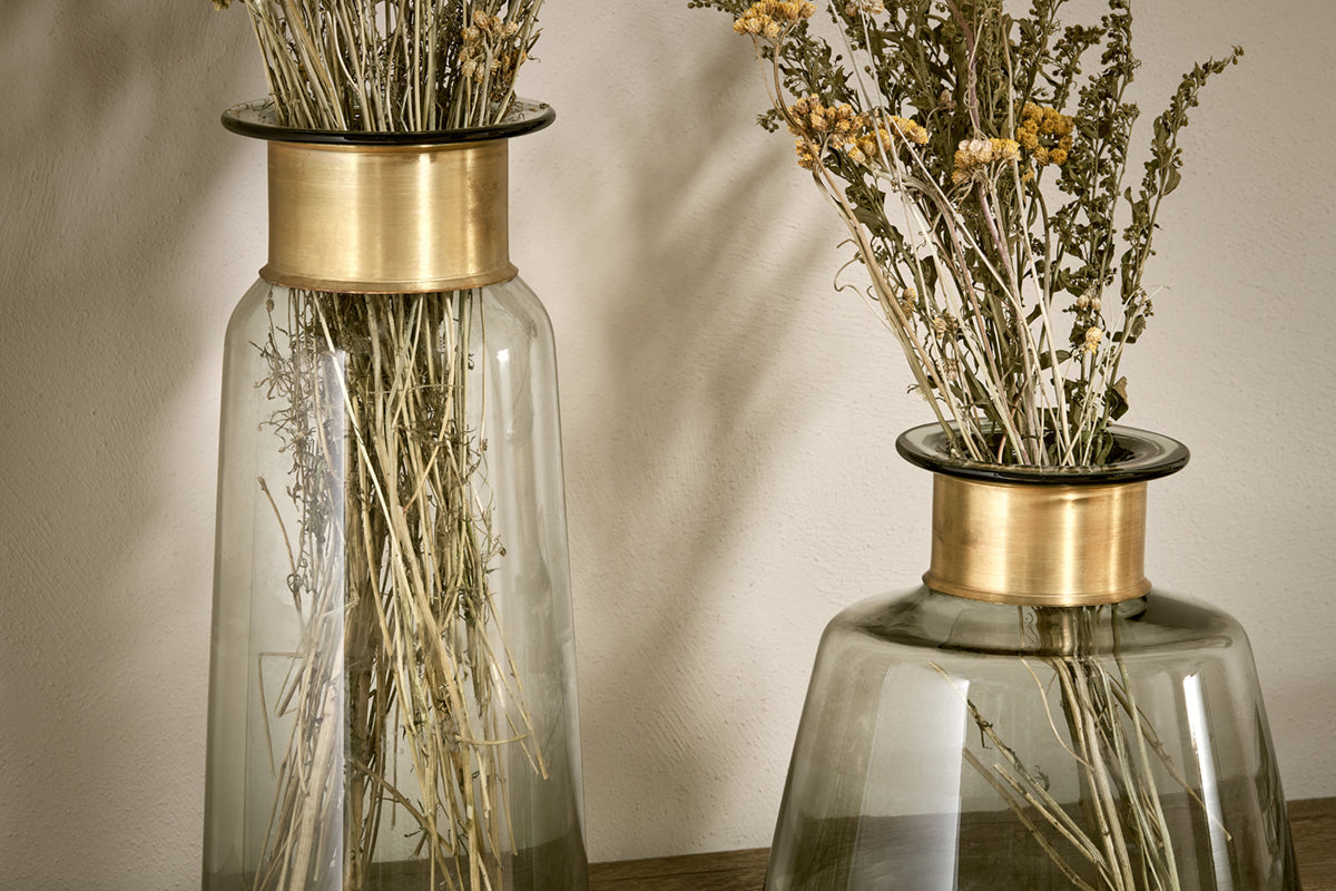 Vase en verre Miza - Fumée