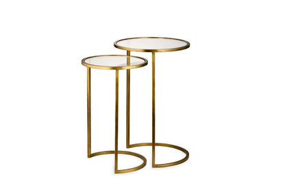 Ensemble de tables d'appoint Nakuru en fer et verre - Laiton