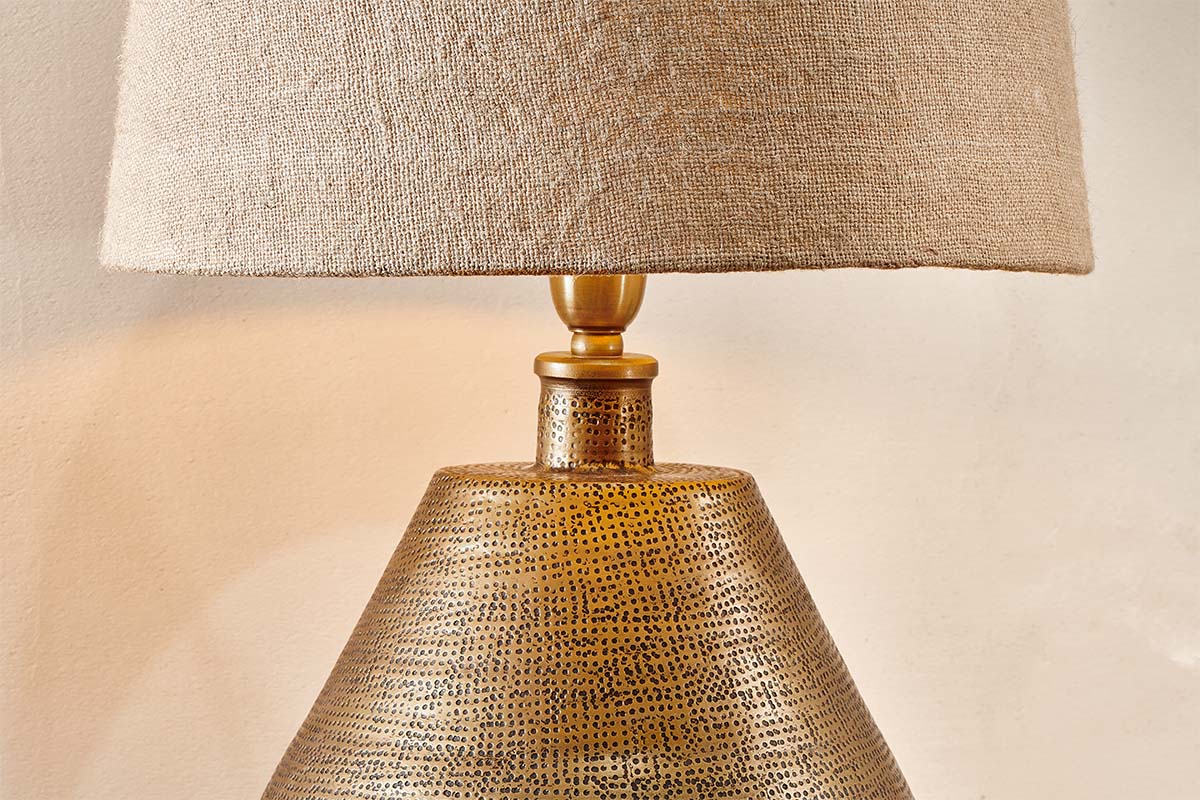 Lampe Nalgonda - Laiton antique - Grande