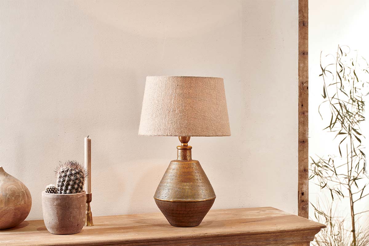 Lampe Nalgonda - Laiton antique - Petite