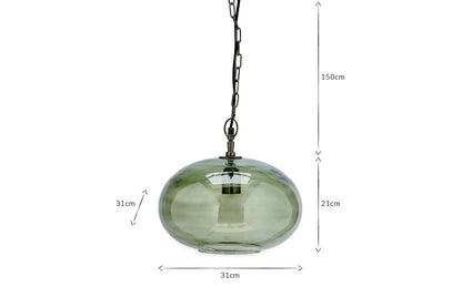 Pendentif Otoro en verre recyclé - Vert - Petit rond